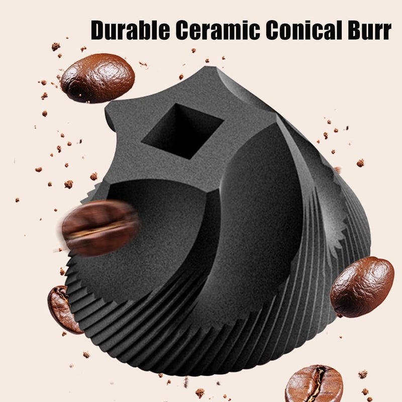 TOBEFORT Portable Electric Burr Coffee Grinder with 38 Adjustable Grind Settings - USB Rechargeable Ceramic Core Conical Burr, Coffee Bean Grinder for Espresso, French Press, Travel, Camping, Home & Office Use - Image 2